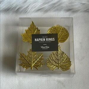 Martha Stewart Set of 4 Napkin Rings. Brand New.